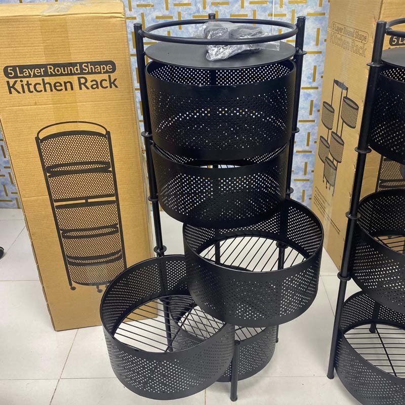 5 Layer Round Shape Kitchen Rack - Image 2