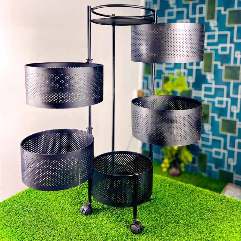 5 Layer Round Shape Kitchen Rack - Image 5