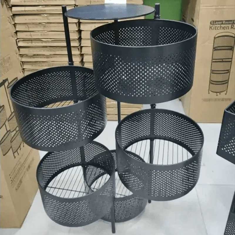 5 Layer Round Shape Kitchen Rack - Image 4